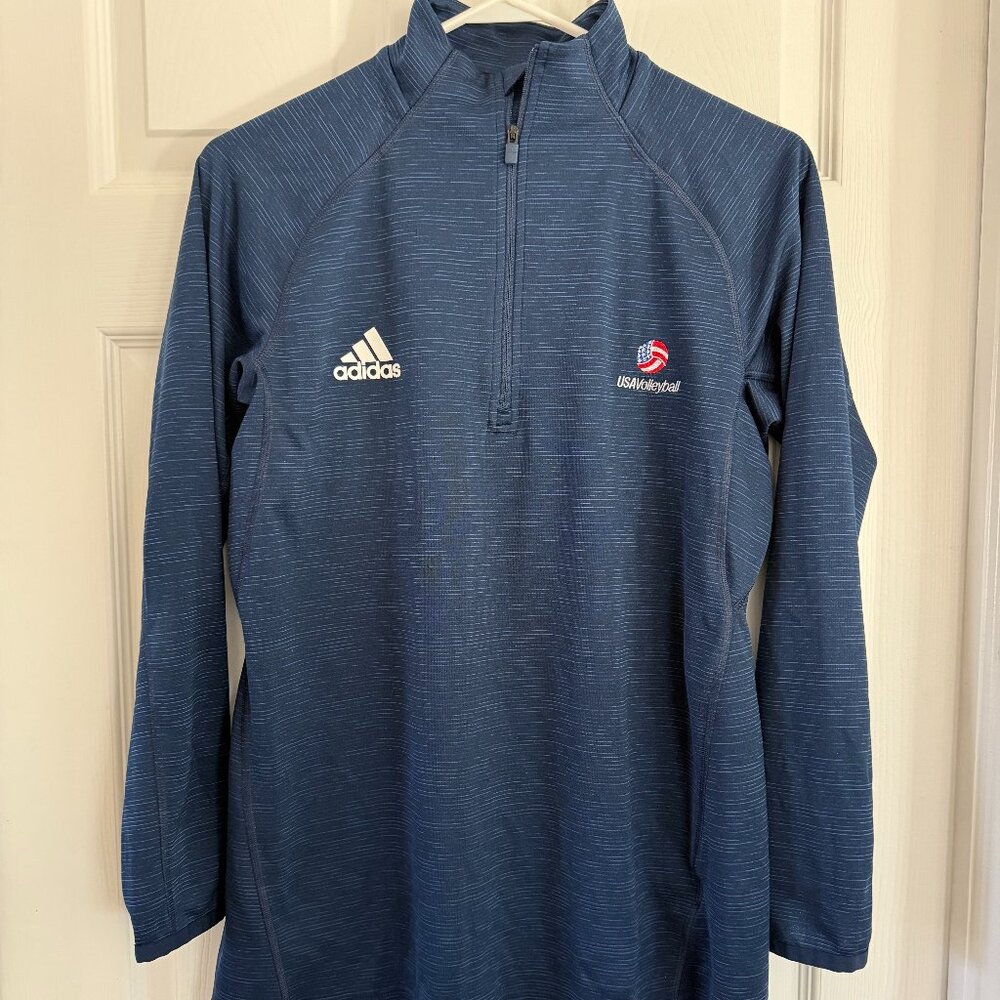 Adidas Blue Half Zip Women's Large